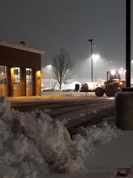 Omasta Landscaping Snow Removal UMass Parking Lot